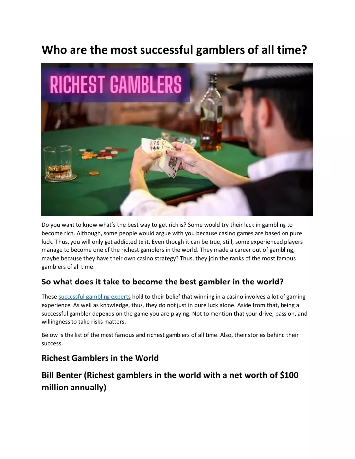 who are the most successful gamblers of all time