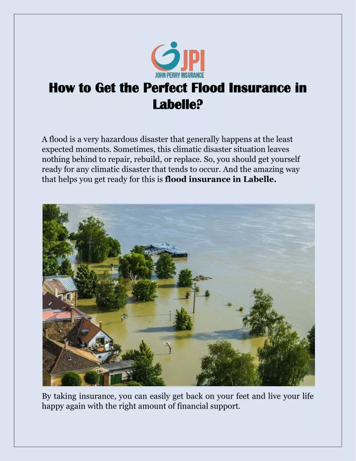 how to get the perfect flood insurance