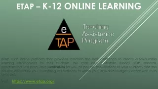 etap k 12 online learning