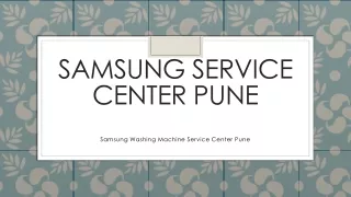 Samsung Washing Machine Service Center Pune