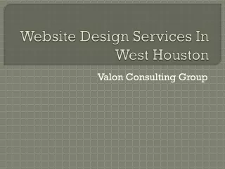 w ebsite design services i n w est houston