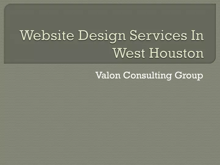 w ebsite design services i n w est houston