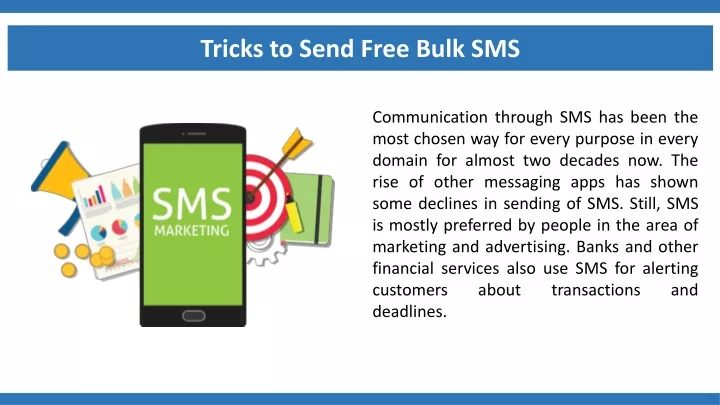 tricks to send free bulk sms