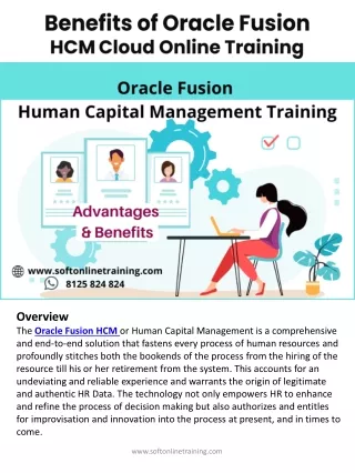 Benefits of Oracle Fusion HCM Cloud Online Training - SOT