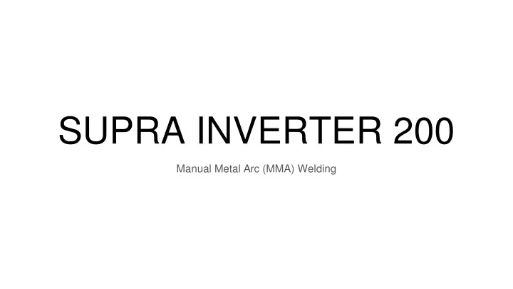 supra inverter 200