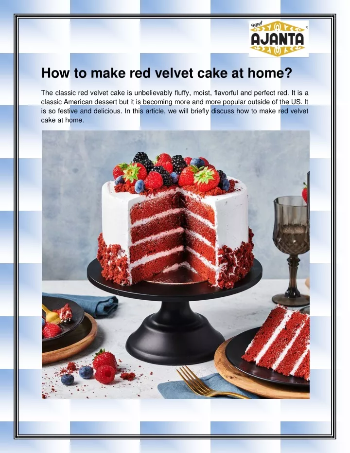 how to make red velvet cake at home