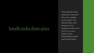 havells india share price