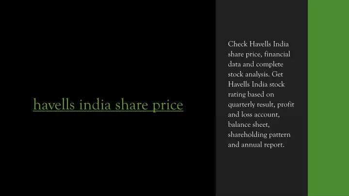 havells india share price