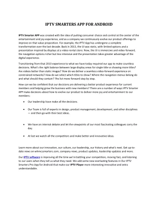 iptv smarters app for android
