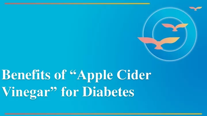 benefits of apple cider vinegar for diabetes