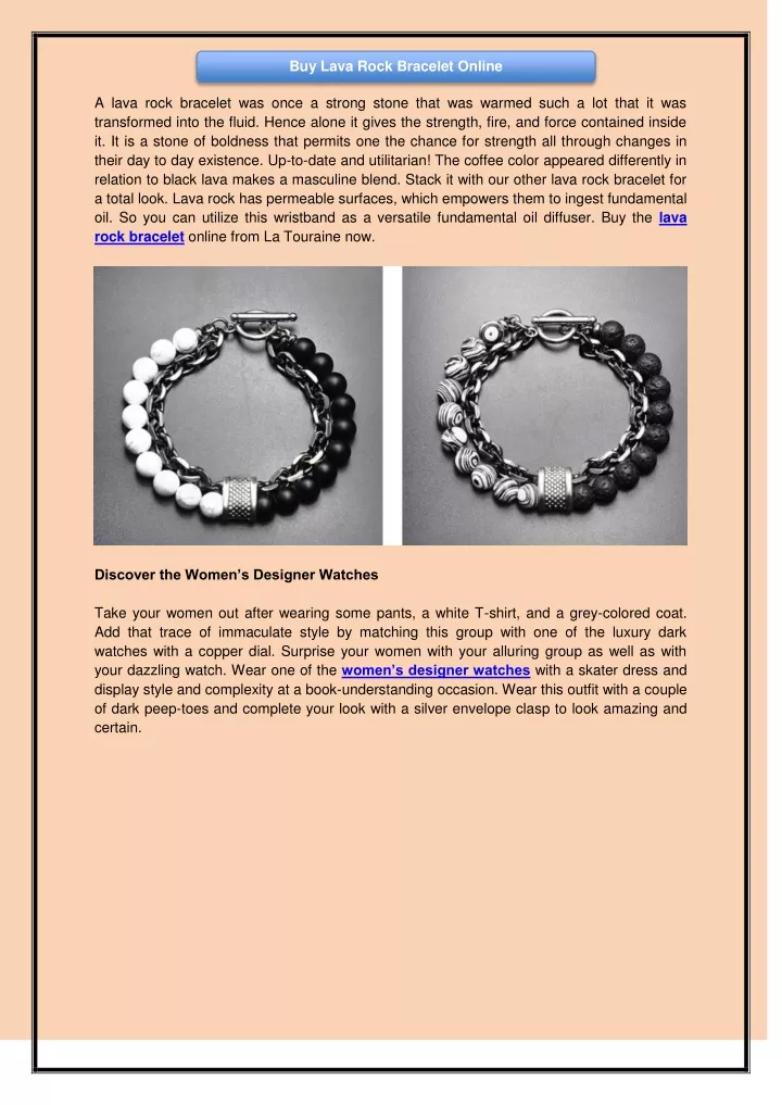 buy lava rock bracelet online