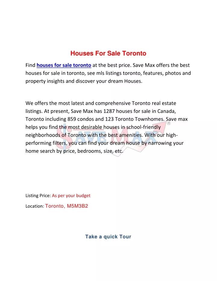 houses for sale toronto