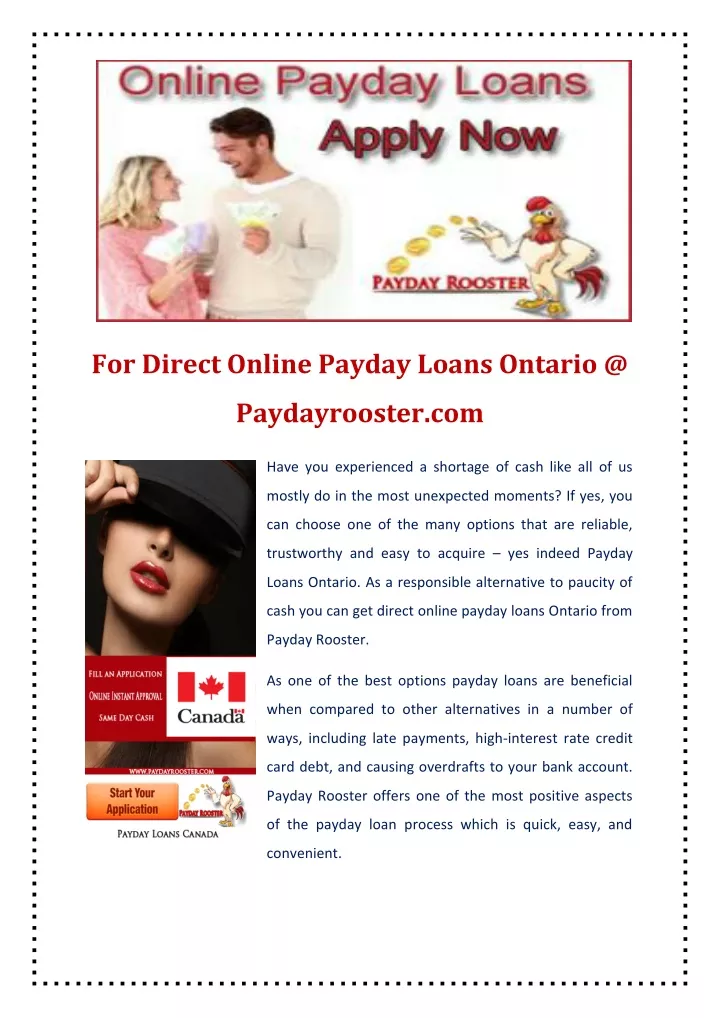 for direct online payday loans ontario @