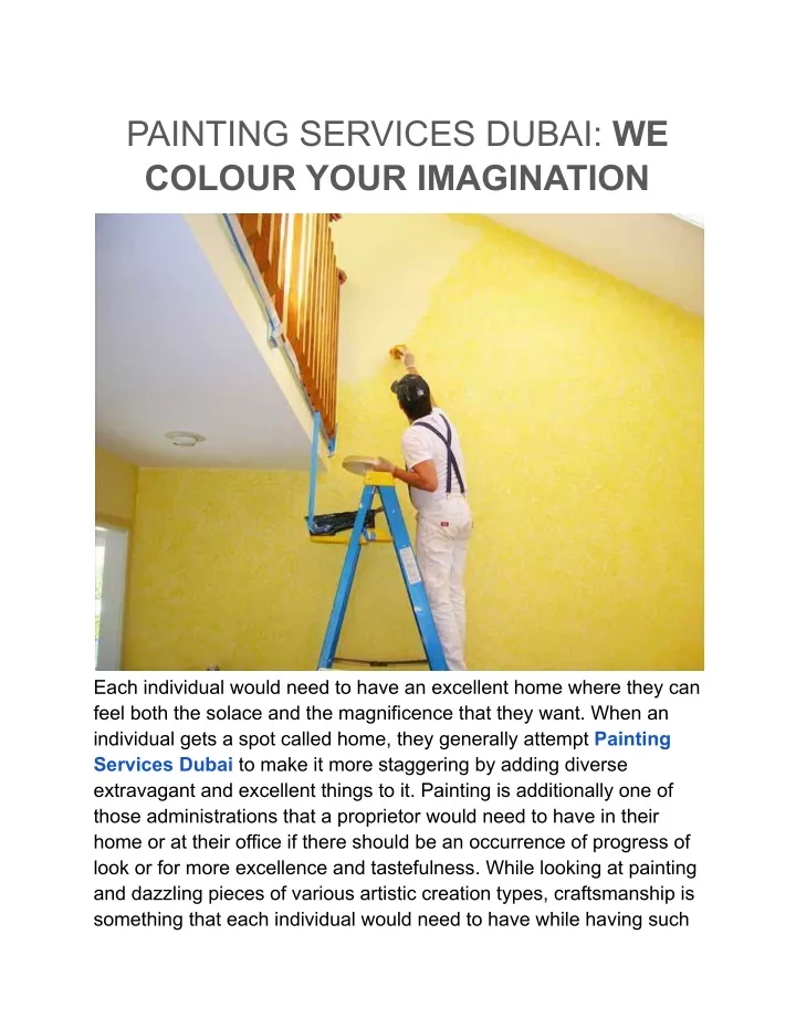 painting services dubai we colour your imagination