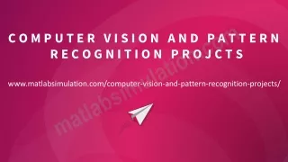 computer vision and pattern recognition projcts