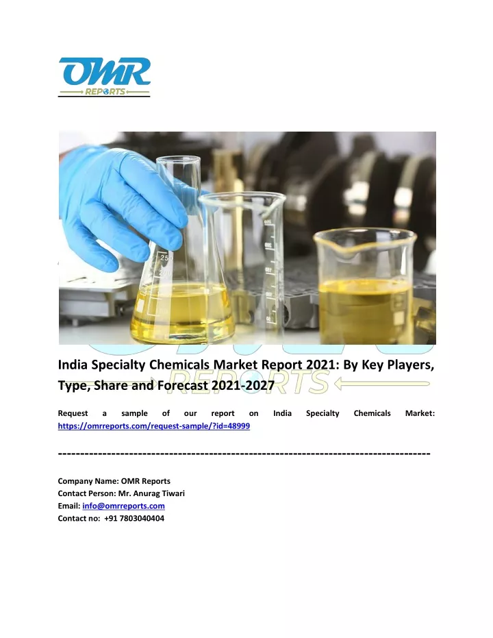 india specialty chemicals market report 2021