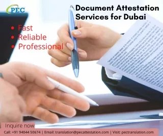 Document Attestation services for Dubai