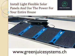 Install Light Flexible Solar Panels