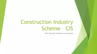 Construction Industry Scheme – CIS With Smooth Feathers Accountants