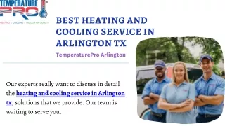 Best Heating and Cooling Service in Arlington TX