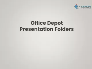 Office Depot Presentation Folders