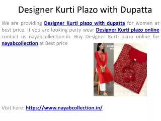 Designer Kurti plazo with dupatta