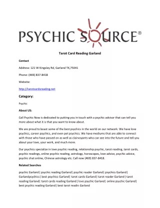 Tarot Card Reading Garland