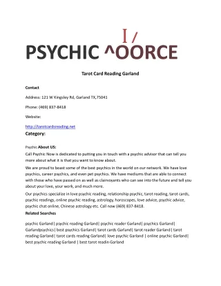 Tarot Card Reading Garland