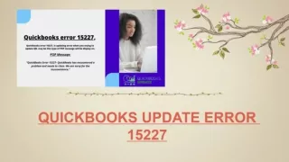 QUICKBOOKS UPDATE ERROR 15227