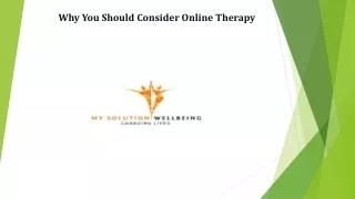 Why You Should Consider Online Therapy