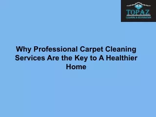 Why Professional Carpet Cleaning Services Are the Key to A Healthier Home