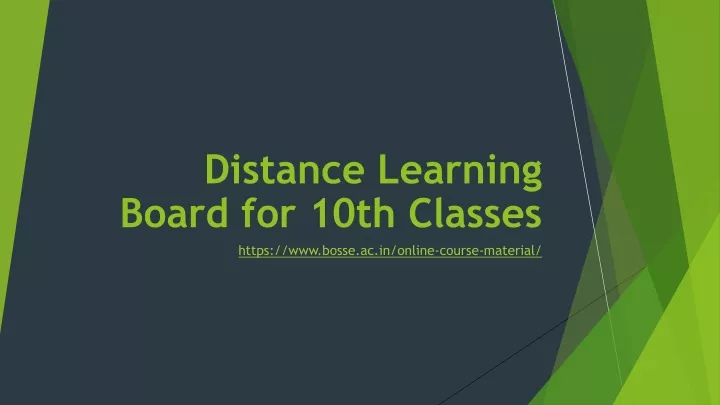 distance learning board for 10th classes