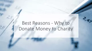 Best Reasons - Why people give money to charity