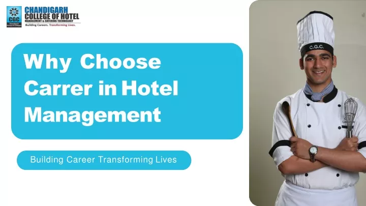 why choose carrer inhotel management