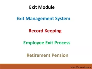 Exit Module - HR to automate the entire resignation & exit process