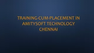 training cum placement in amitysoft technology chennai