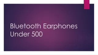 bluetooth earphones under 500