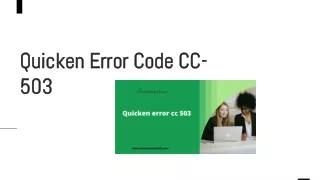 quicken error code cc 503
