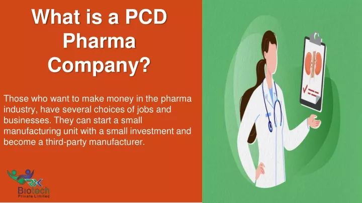 what is a pcd pharma company