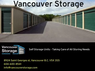 Self Storage Units in Vancouver for All your Storing Requirements