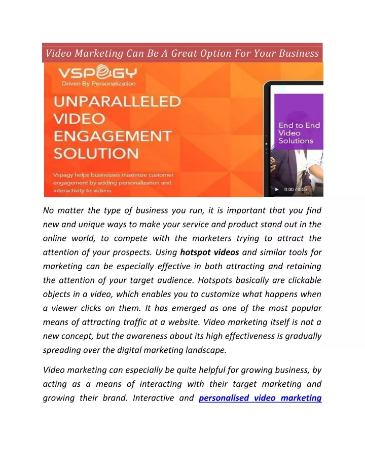 video marketing can be a great option for your