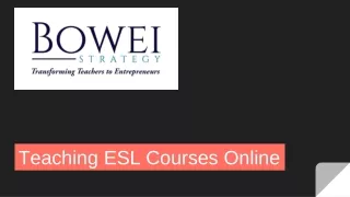 teaching esl courses online