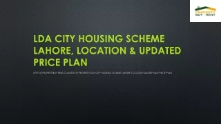 LDA City Housing Scheme Lahore, Location & Updated price Plan