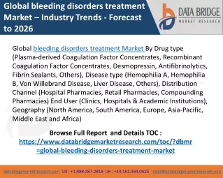 bleeding disorders treatment Market