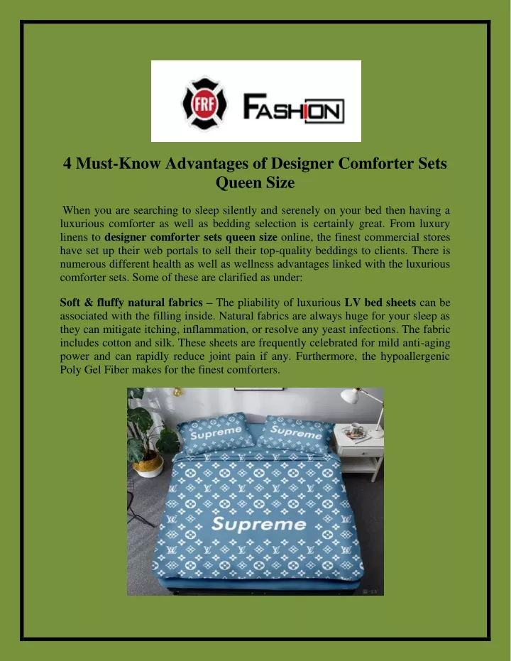 4 must know advantages of designer comforter sets