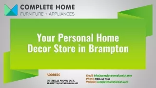 Your Personal Home Decor Store In Brampton