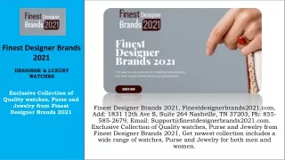 Finestdesignerbrands2021.com - Add: 1831 12th Ave S, Suite 264 Nashville, TN 372