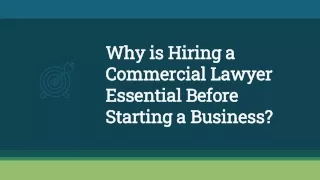 Why is Hiring a Commercial Lawyer Essential Before Starting a Business
