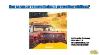 How scrap car removal helps in preventing wildfires? - Got Scrap Car Blog