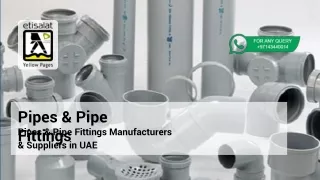 Pipes & Pipe Fittings Manufacturers & Suppliers in UAE